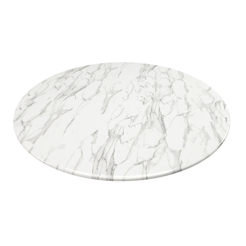 32" White And Gold Marble And Metal Dining Table Homeroots Kitchen & Dining