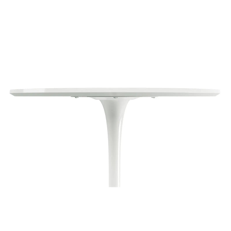 32" White Metal Dining Table Homeroots Kitchen & Dining