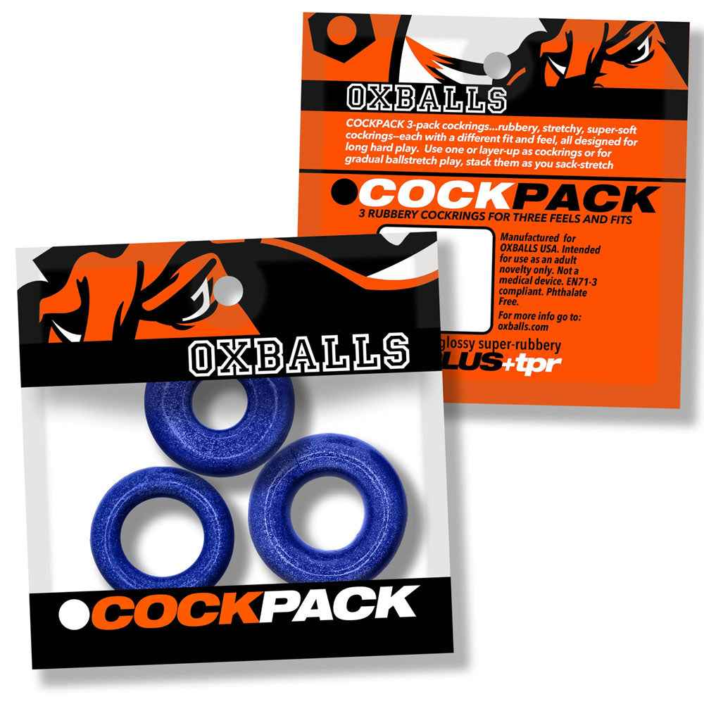 Cockpack Multi Design 3 Pack - Blue Fire