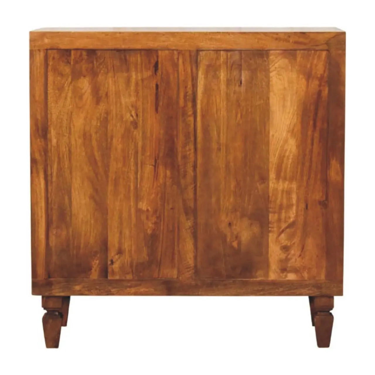 33" Brown Solid Wood Round Accent Cabinet With Single Door Homeroots Kitchen & Dining