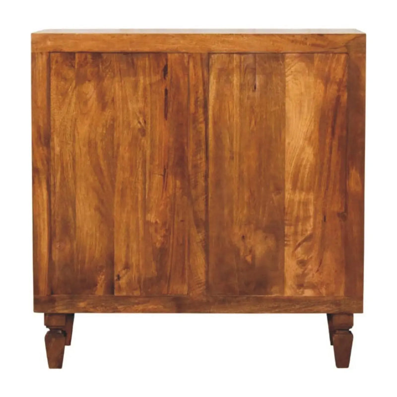 33" Brown Solid Wood Round Accent Cabinet With Single Door Homeroots Kitchen & Dining