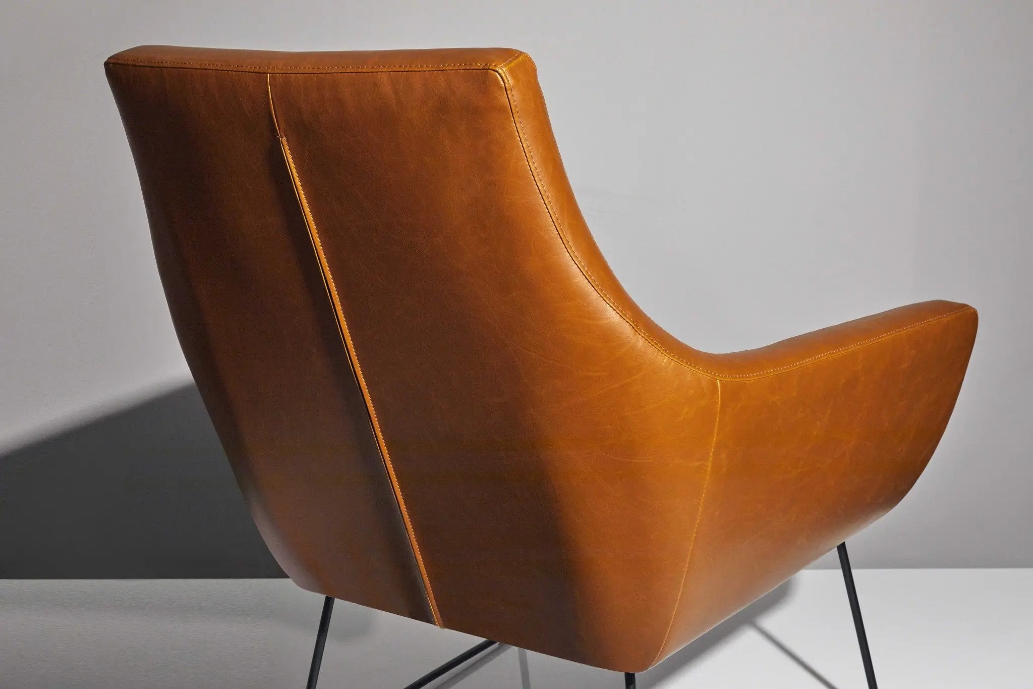 33" Brown and Black Faux Leather Distressed Arm Chair Homeroots Living Room