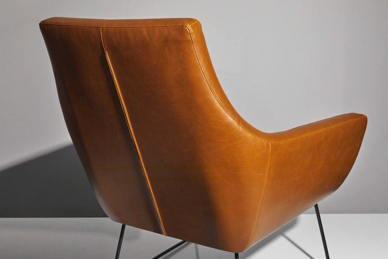 33" Brown and Black Faux Leather Distressed Arm Chair Homeroots Living Room