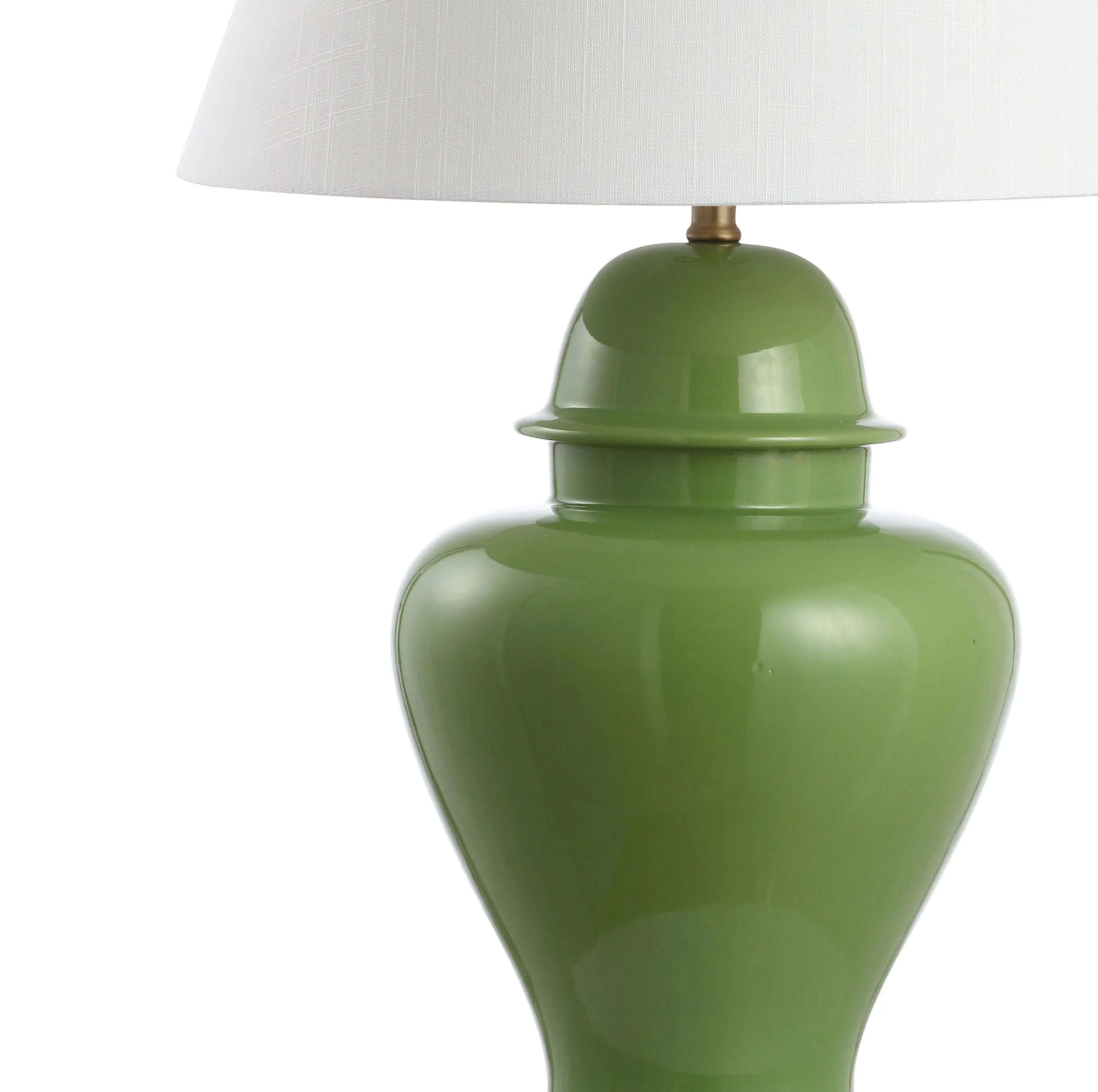 33" Green And Gold Urn Table Lamp With Empire Shade Homeroots Lighting