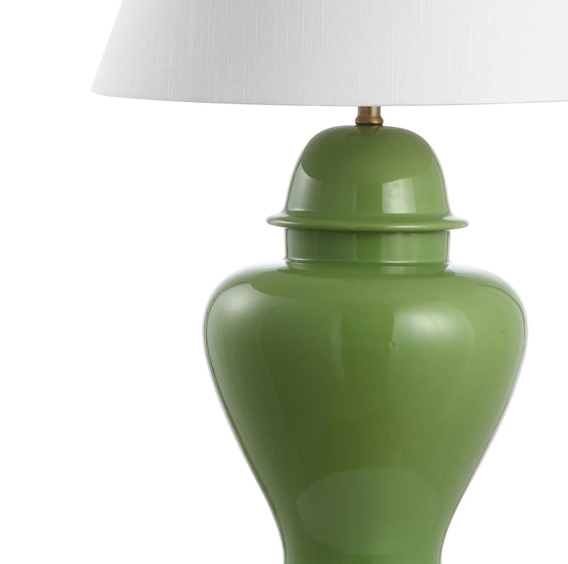 33" Green And Gold Urn Table Lamp With Empire Shade Homeroots Lighting