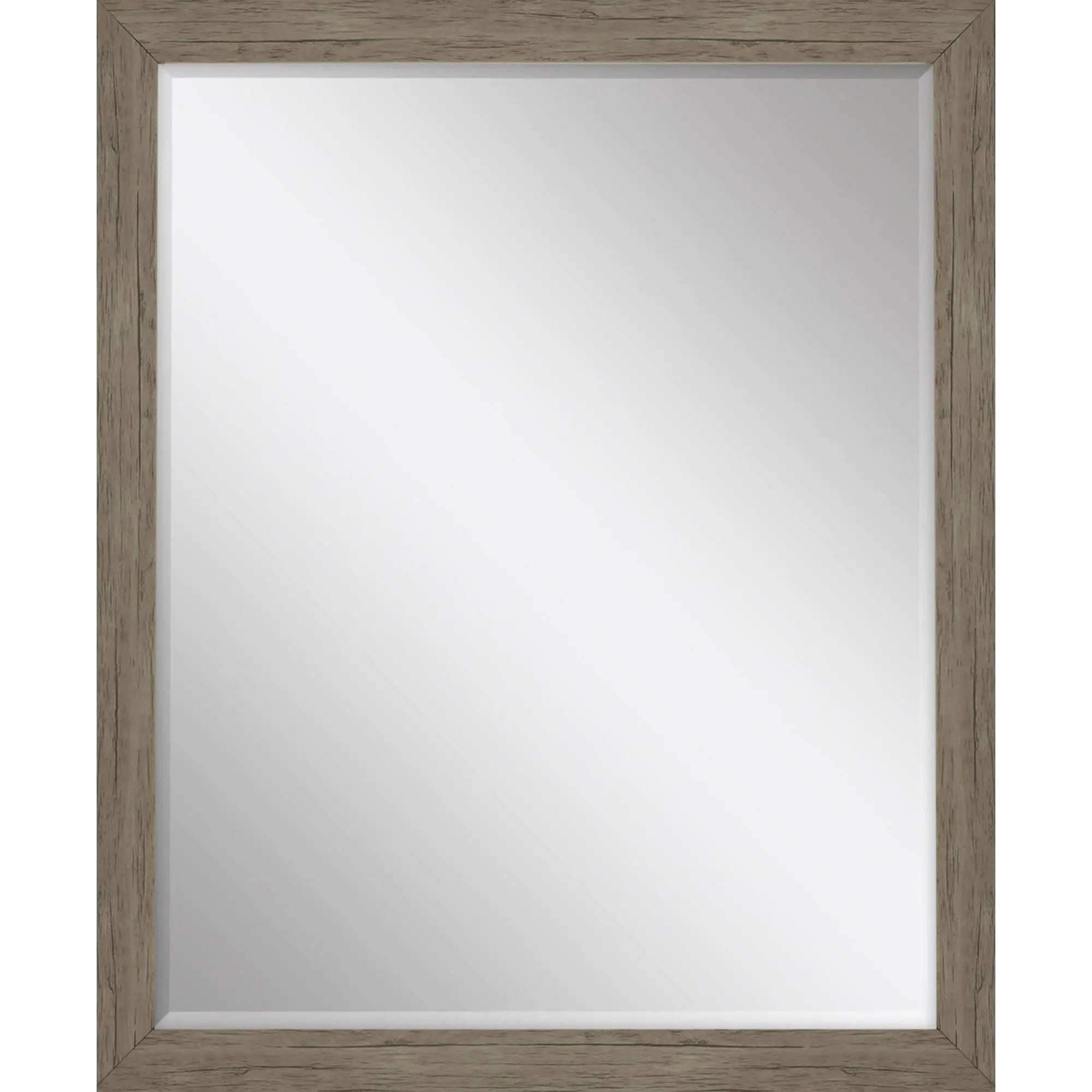 33" Light Brown Framed Accent Mirror Homeroots Bed & Bath