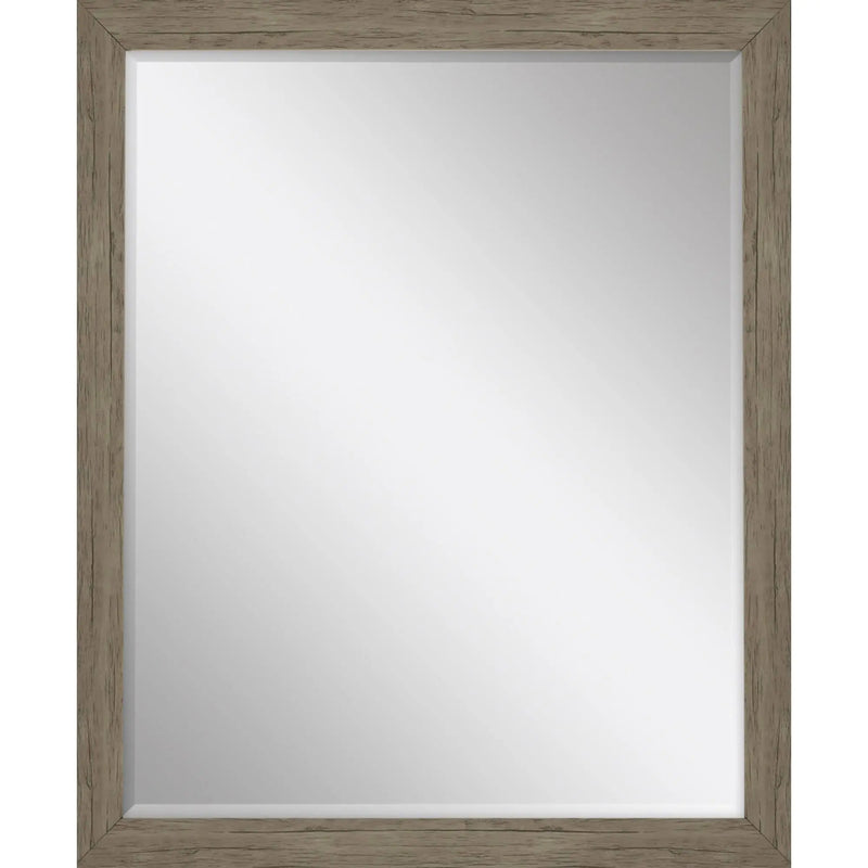 33" Light Brown Framed Accent Mirror Homeroots Bed & Bath