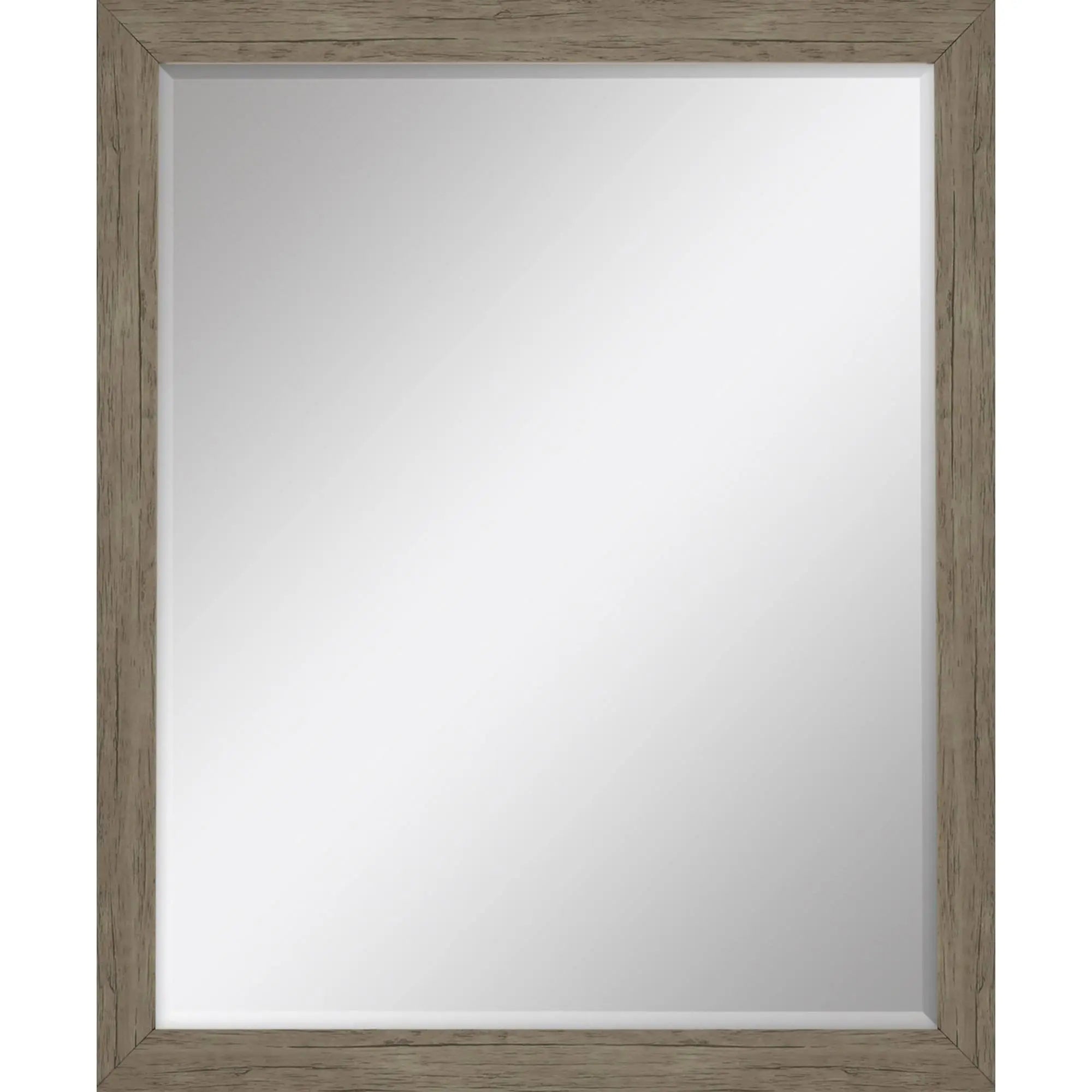 33" Light Brown Framed Accent Mirror Homeroots Bed & Bath