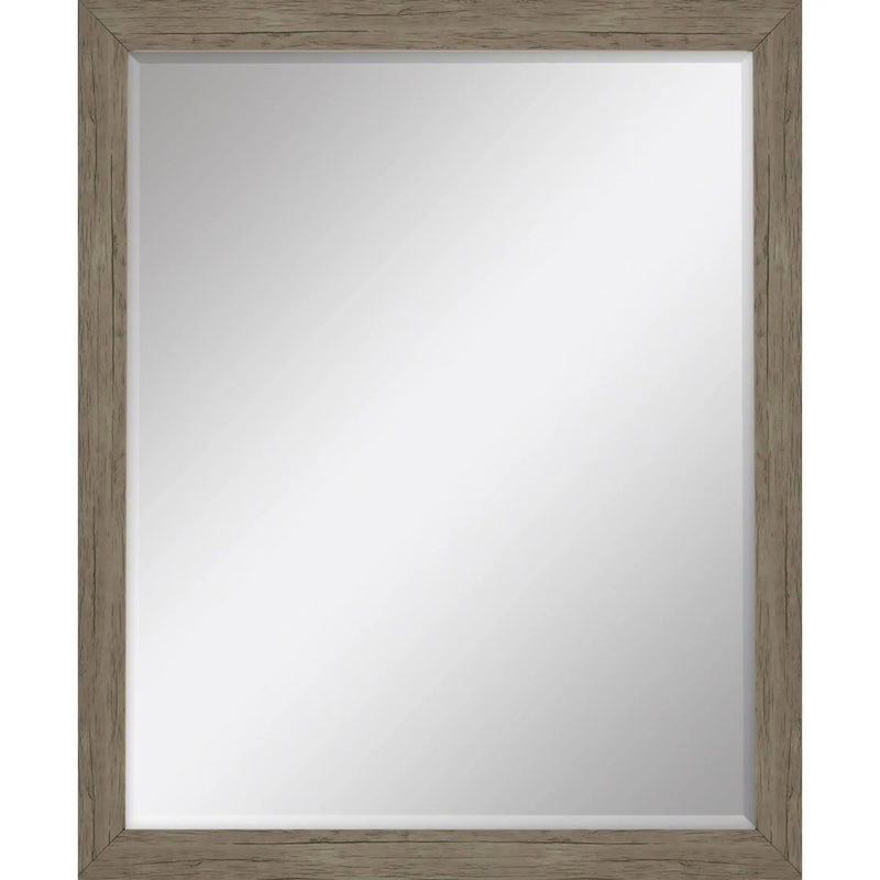 33" Light Brown Framed Accent Mirror Homeroots Bed & Bath