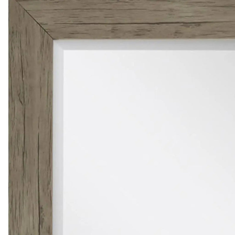 33" Light Brown Framed Accent Mirror Homeroots Bed & Bath