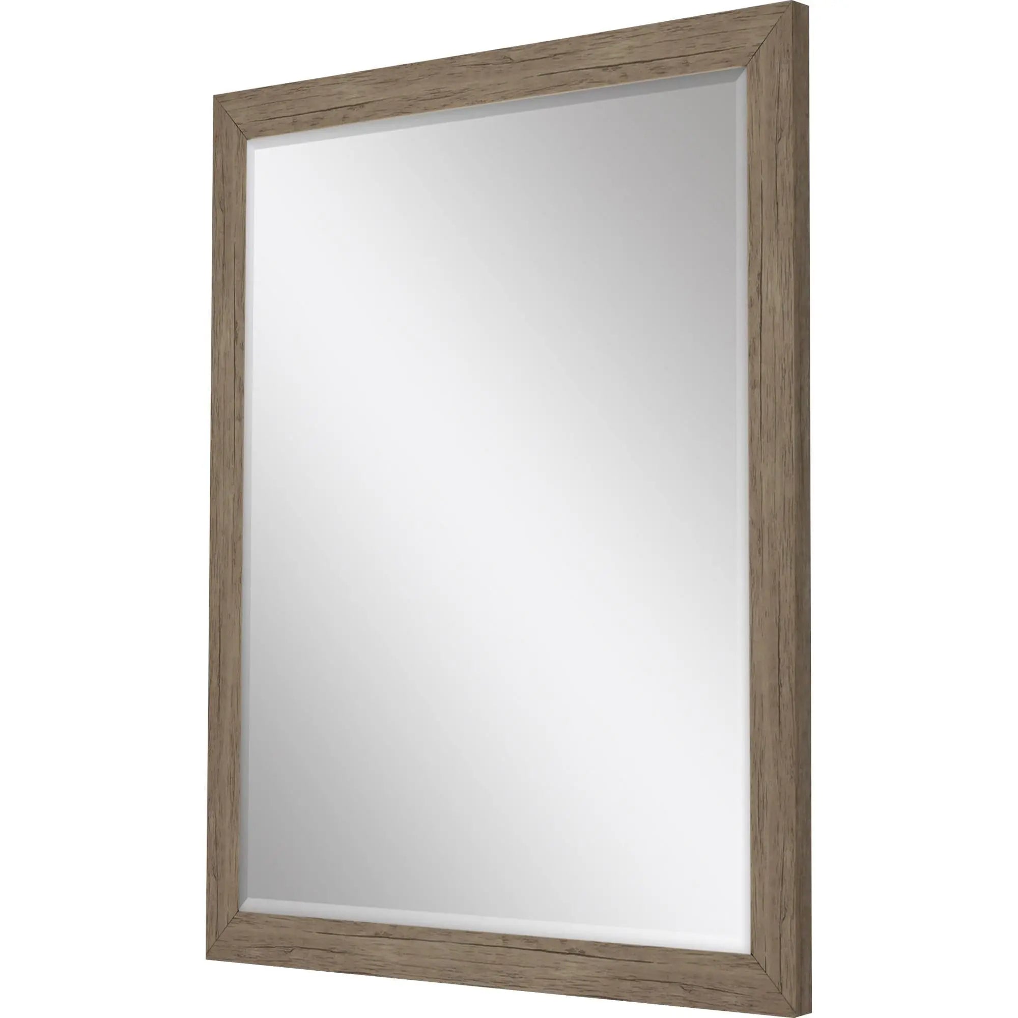 33" Light Brown Framed Accent Mirror Homeroots Bed & Bath