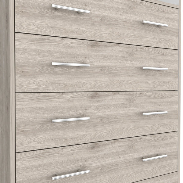 33" Light Gray Four Drawer Standard Chest With Open Shelf Homeroots Bed & Bath