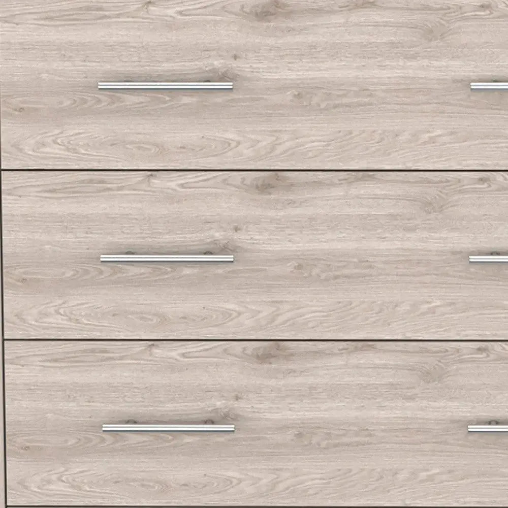 33" Oak Wood Four Drawer Dresser Homeroots Bed & Bath