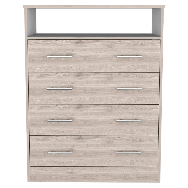 33" Oak Wood Four Drawer Dresser Homeroots Bed & Bath