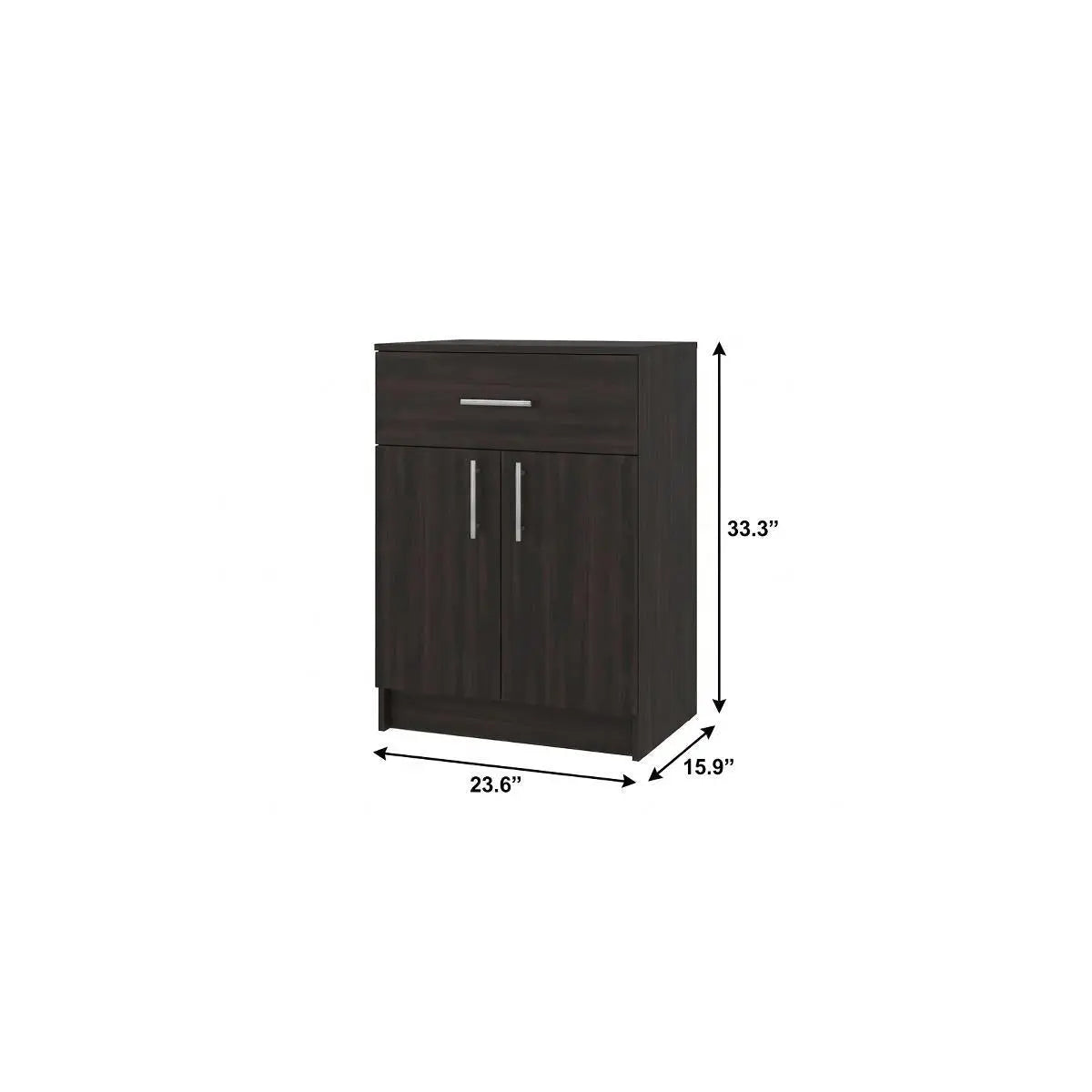 33" Walnut Wood Pantry Or Storage Closet Homeroots Kitchen & Dining
