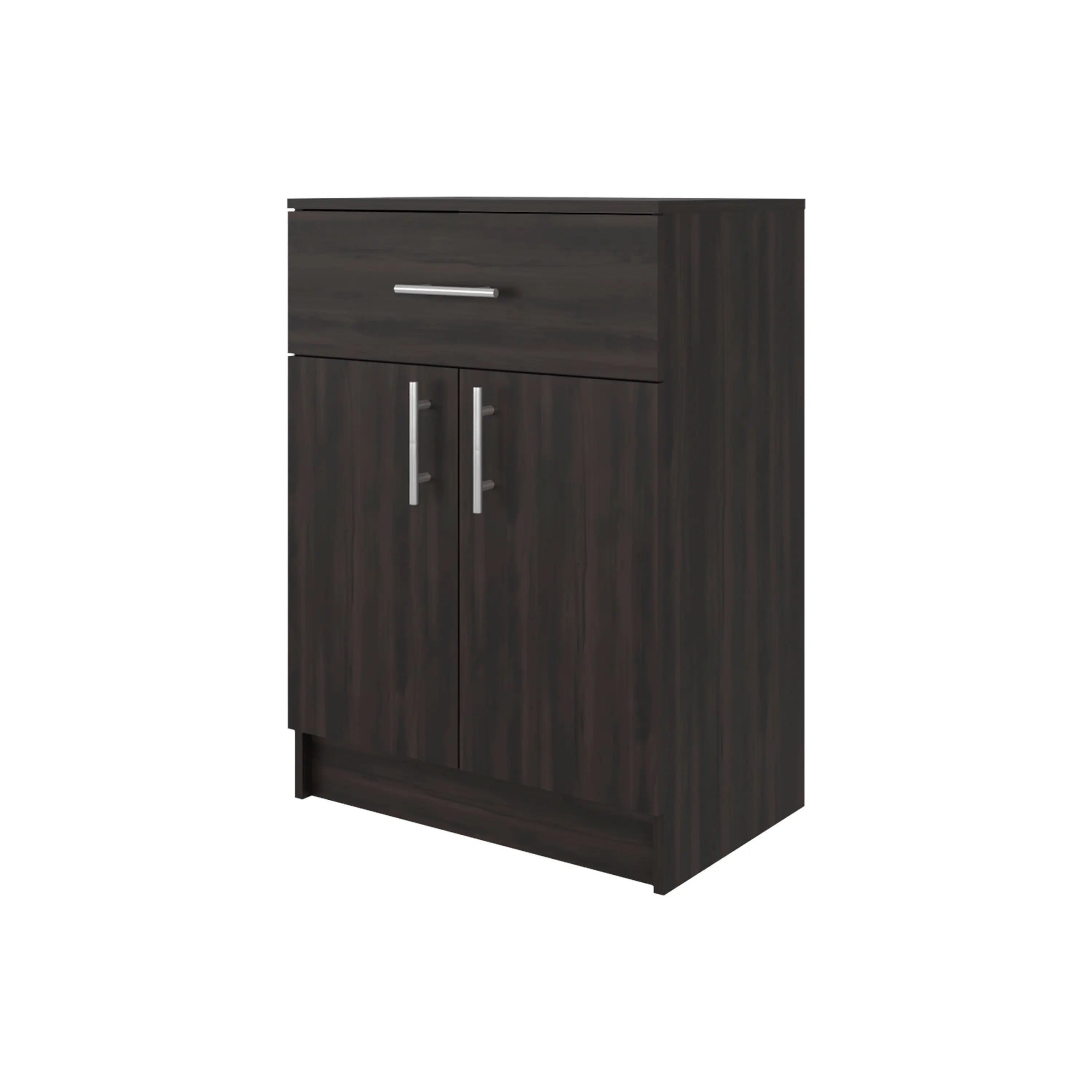 33" Walnut Wood Pantry Or Storage Closet Homeroots Kitchen & Dining