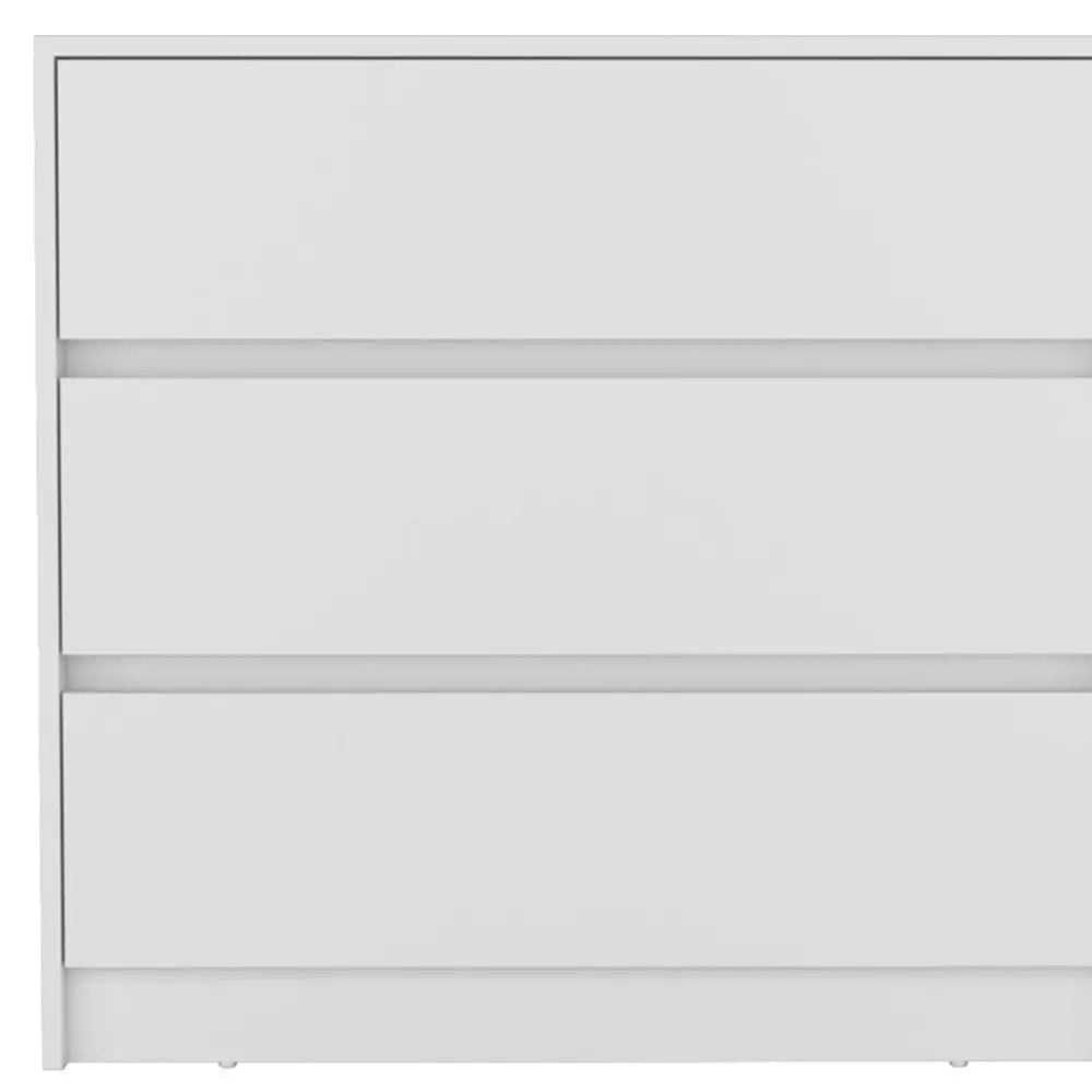 33" White Three Drawer Dresser Homeroots Bed & Bath