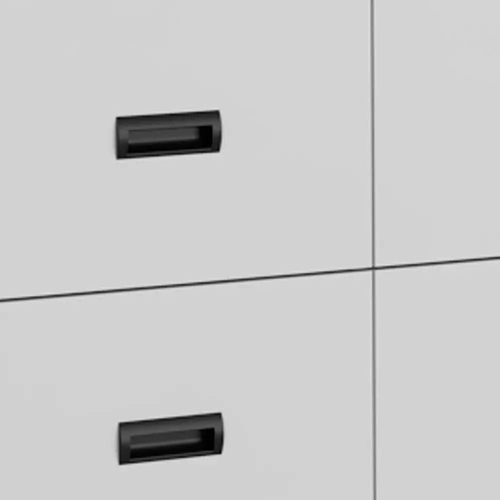 33" White Wood Five Drawer Dresser Homeroots Bed & Bath