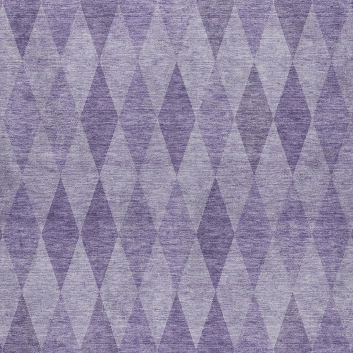 10' X 14' Purple And Lavender Geometric Shag Washable Area Rug With UV Protection - Home & Garden