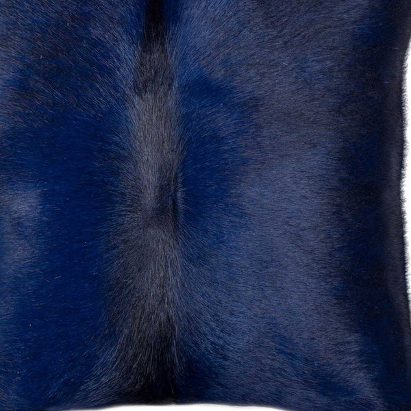 18" Navy Cowhide Throw Pillow - Home Decor