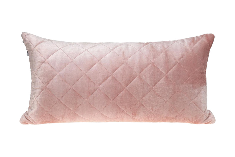 Tufted Diamond Pink Transitional Lumbar Pillow - Home Decor