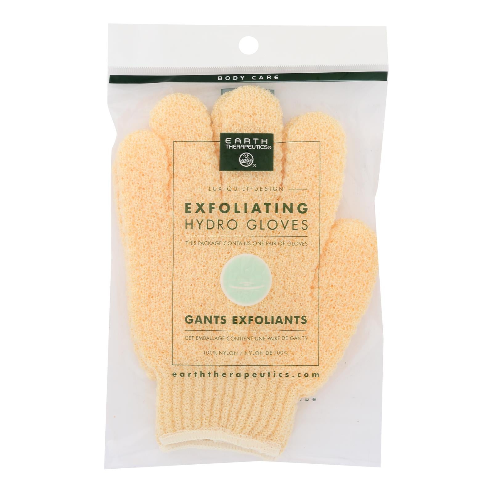 Earth Therapeutics - Exfoliating Gloves Natural - 1 Each - Pair - GreatEagleInc