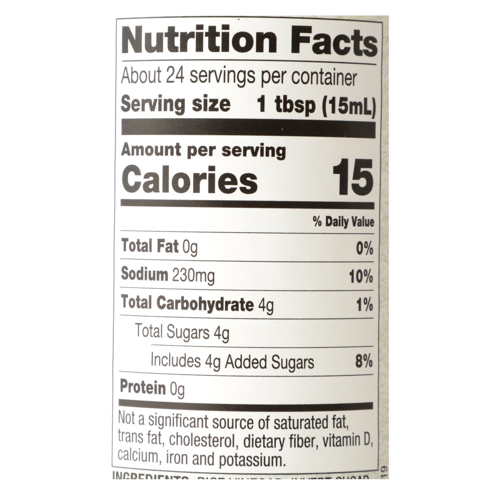 Nakano Seasoned Rice Vinegar - Case Of 6 - 12 Fl Oz. - GreatEagleInc