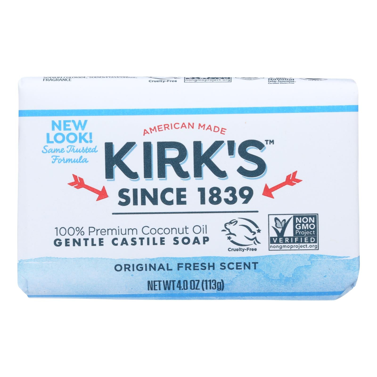 Kirk's Natural Original Castile Soap - 4 Oz - GreatEagleInc