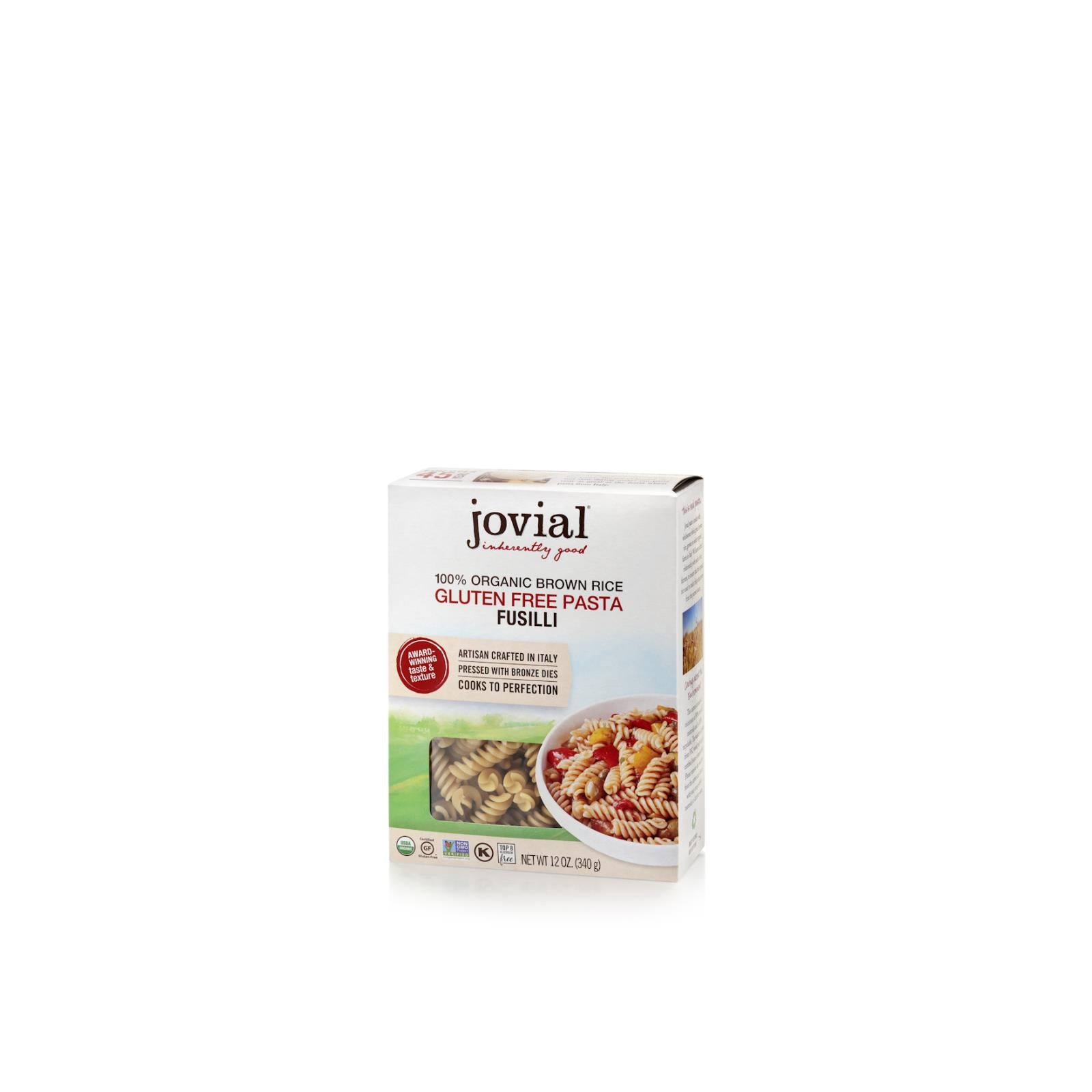 Jovial - Pasta - Organic - Brown Rice - Fusilli - 12 Oz - Case Of 12 - GreatEagleInc