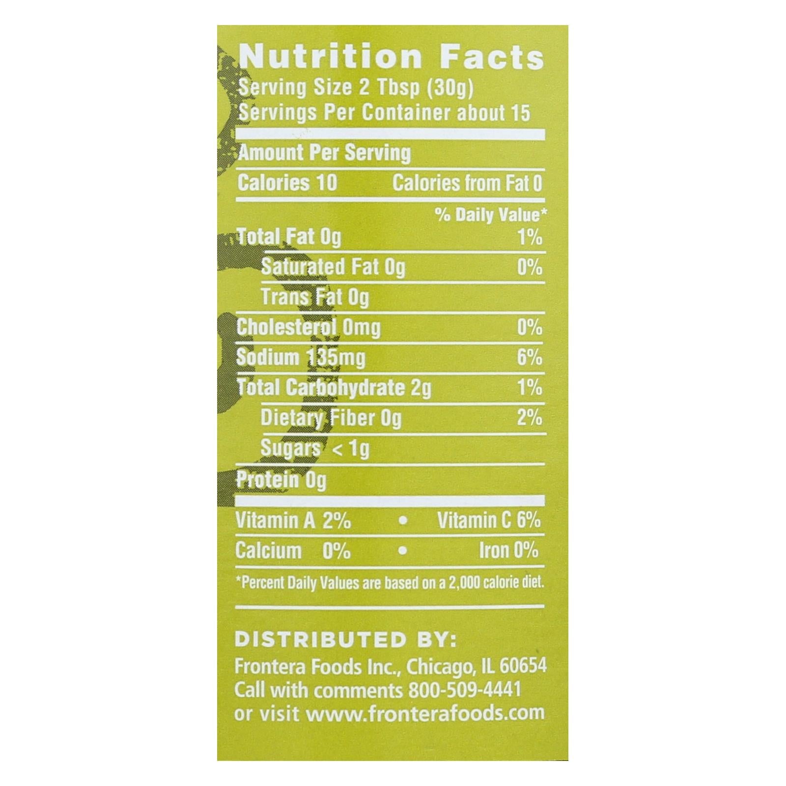 Frontera Foods Tomatillo Salsa - Tomatillo - Case Of 6 - 16 Oz. - GreatEagleInc