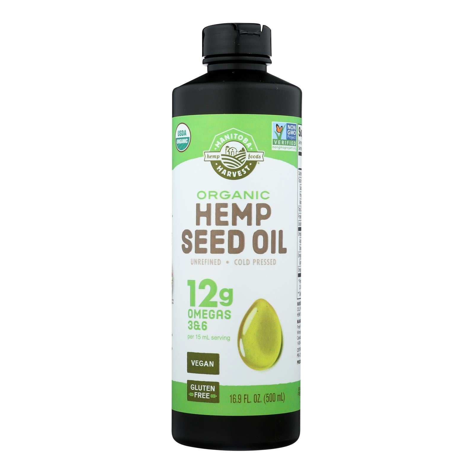 Manitoba Harvest Organic Hemp Oil  - 1 Each - 16.9 Fz - GreatEagleInc