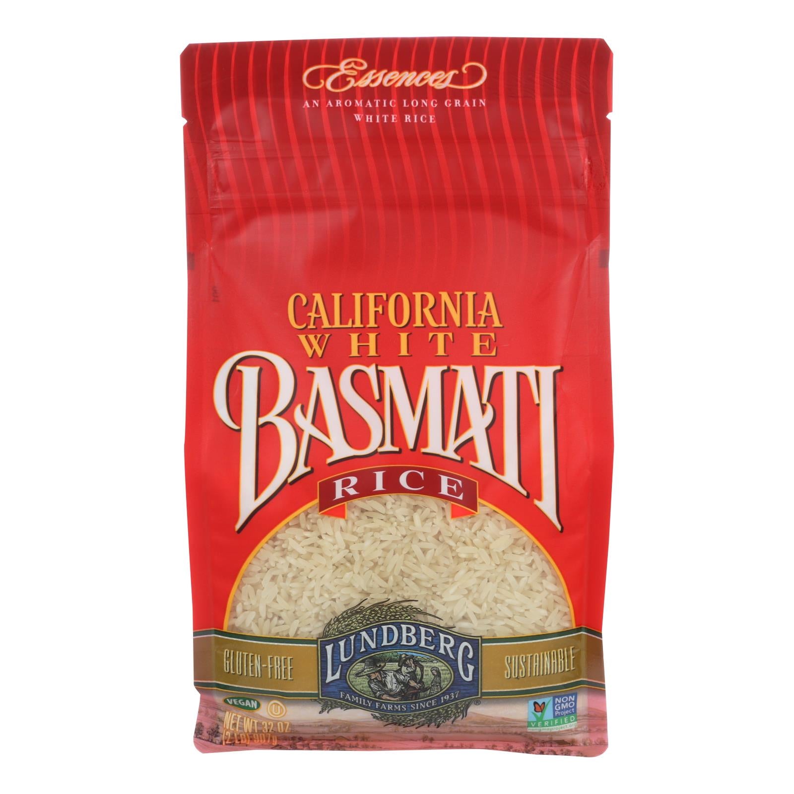 Lundberg Family Farms California Basmati White Rice - Case Of 6 - 2 Lb. - GreatEagleInc