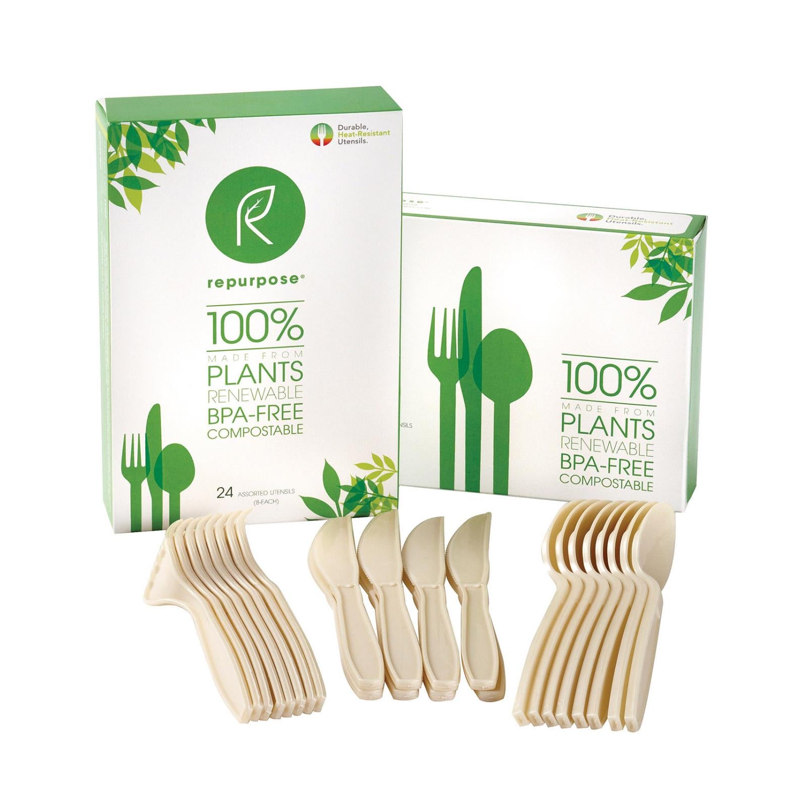 Repurpose Plant Base High Heat Utensils Set - Case Of 20 - 24 Count - GreatEagleInc