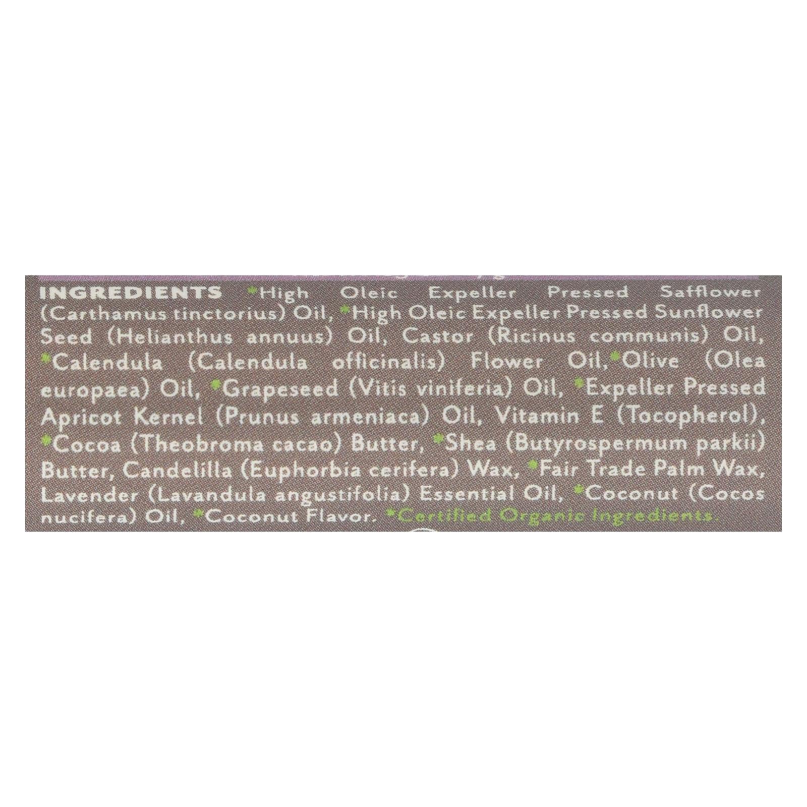 Soothing Touch Lavender Coconut Vegan Lip Balm  - Case Of 12 - .25 Oz - Home & Garden