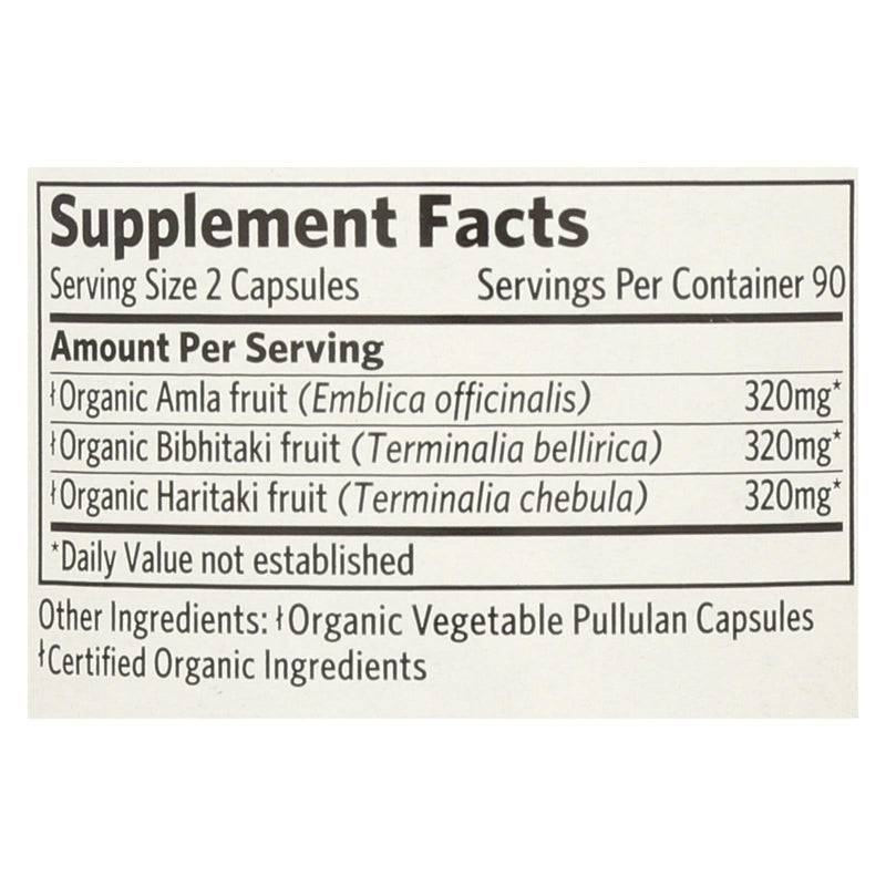 Organic India Triphala, Digestion & Colon Cleanse  - 1 Each - 180 Vcap - GreatEagleInc