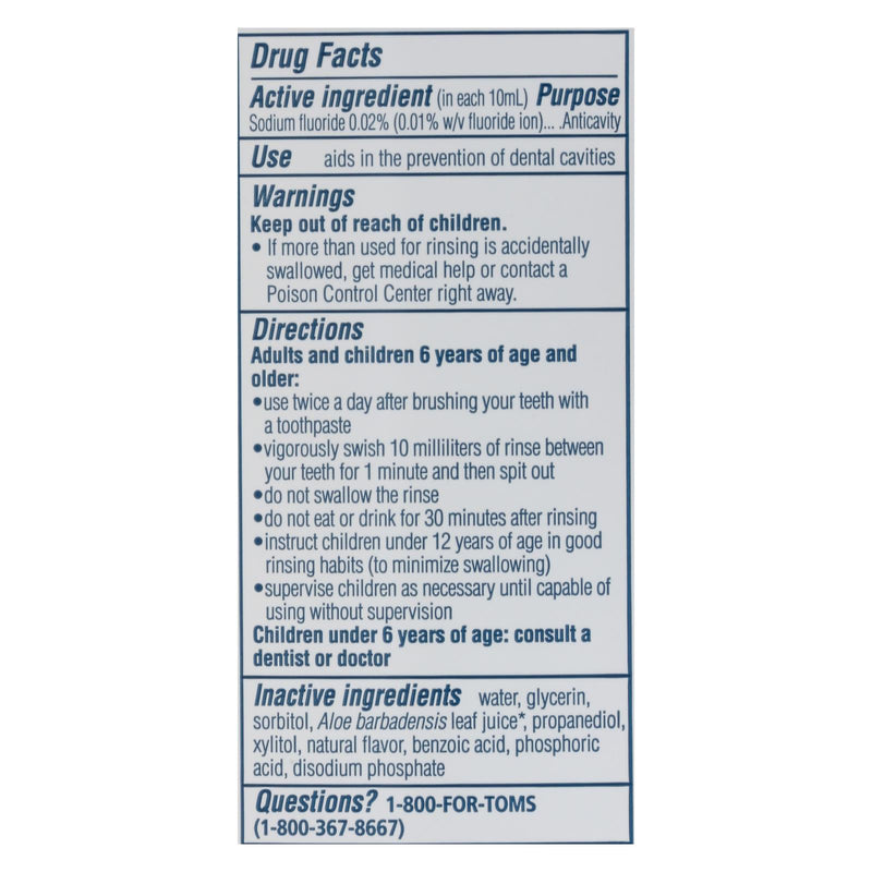 Tom's Of Maine - Mouthwash Fresh Mint Whlc - 1 Each - 16 Fz - GreatEagleInc