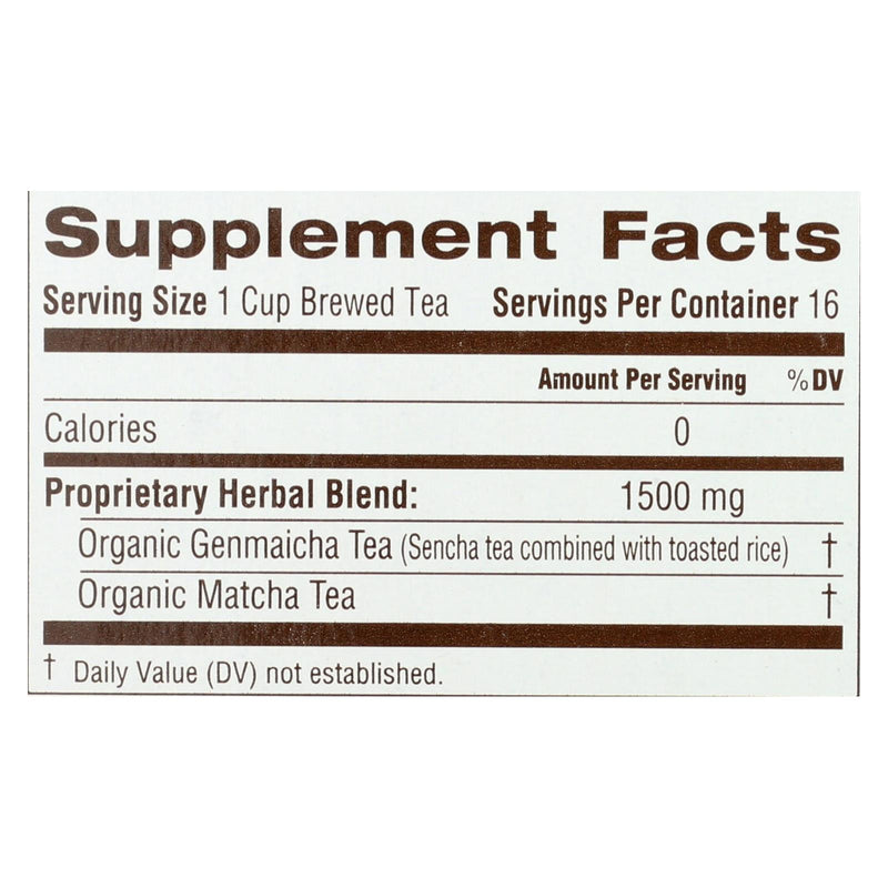 Traditional Medicinals - Green Tea Mtcha W/rce - Case Of 6 - 16 Bag - GreatEagleInc