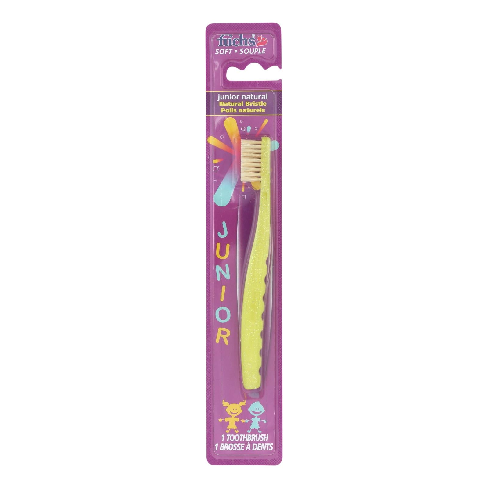 Fuchs Natural Bristle Junior Toothbrush  - Case Of 12 - Ct - GreatEagleInc