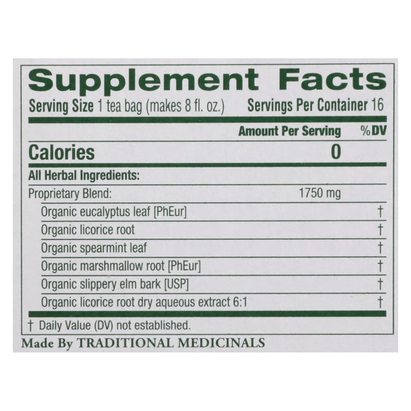 Traditional Medicinals - Herbal Tea Thrt Ct Eclyp - Case Of 6 - 16 Bag - GreatEagleInc