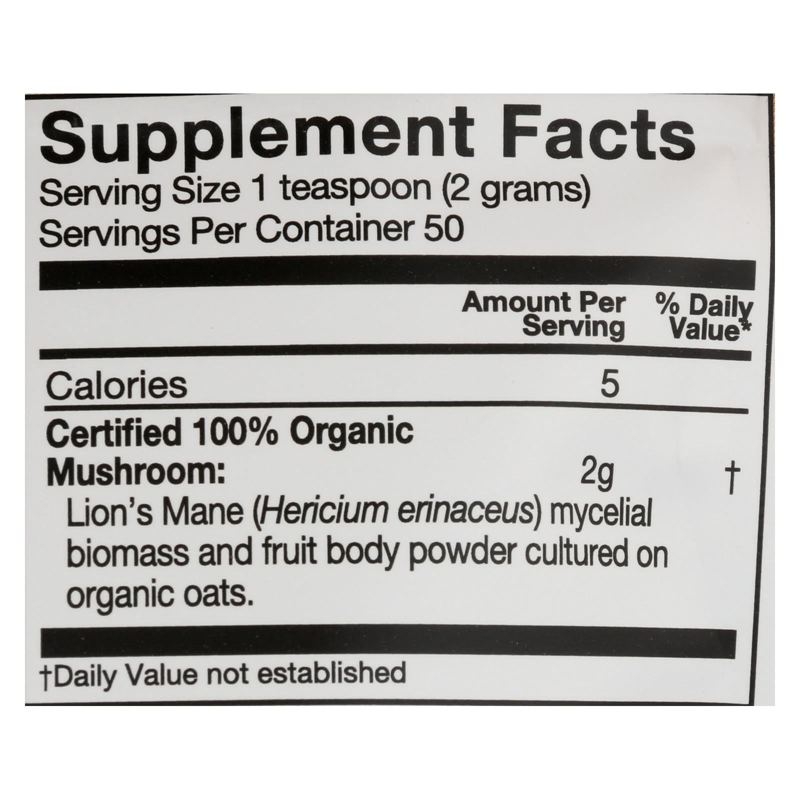 Om Organic Mushroom Powder  - 1 Each - 3.5 Oz - GreatEagleInc