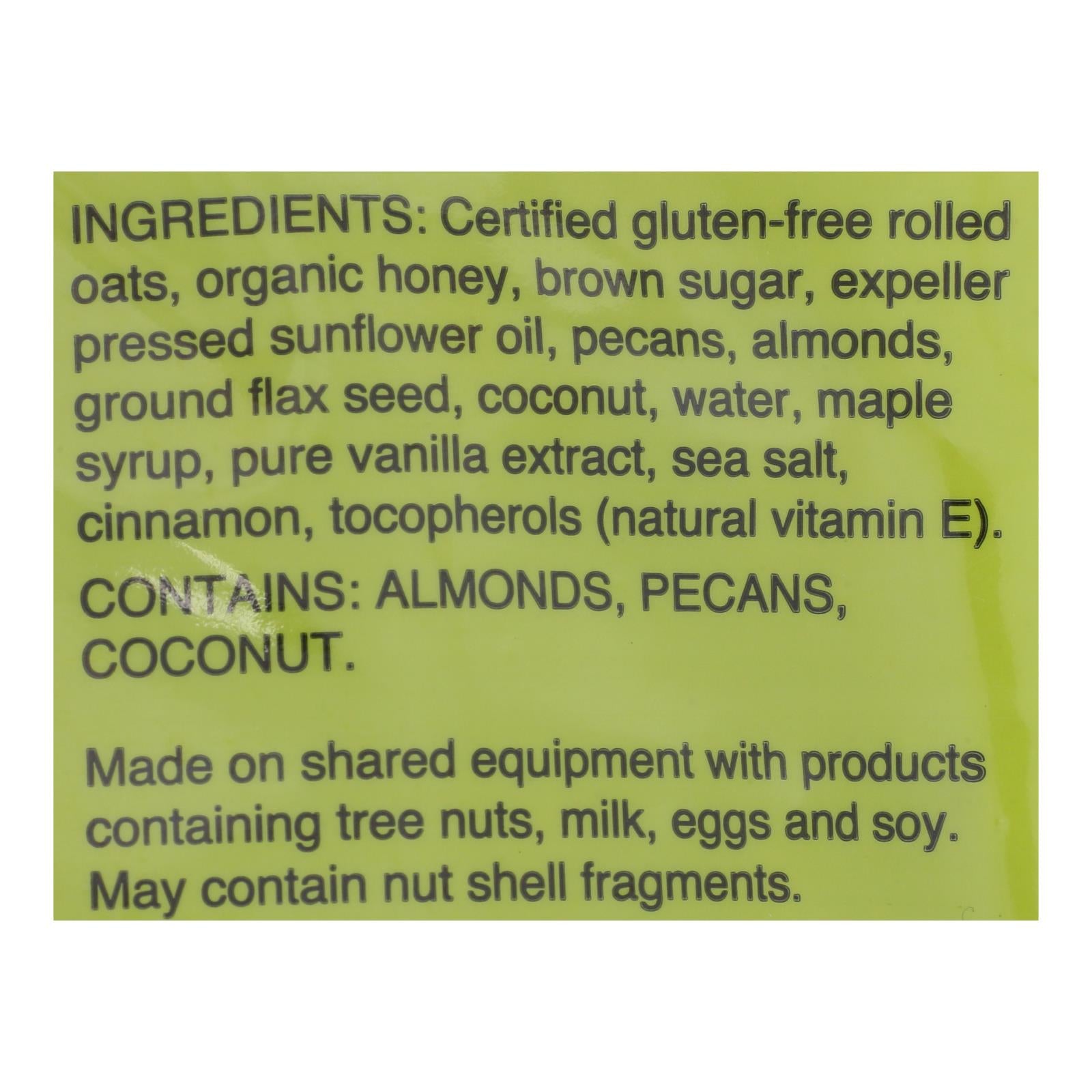 Jessica's Natural Foods Gluten Free Pecan Almond Granola  - Case Of 12 - 11 Oz - GreatEagleInc