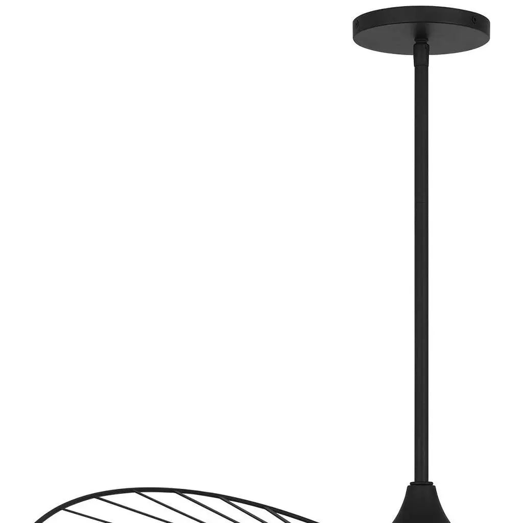 34" Black Aluminum Geometric Wavy LED Dimmable Outdoor Hanging Light Homeroots Outdoor