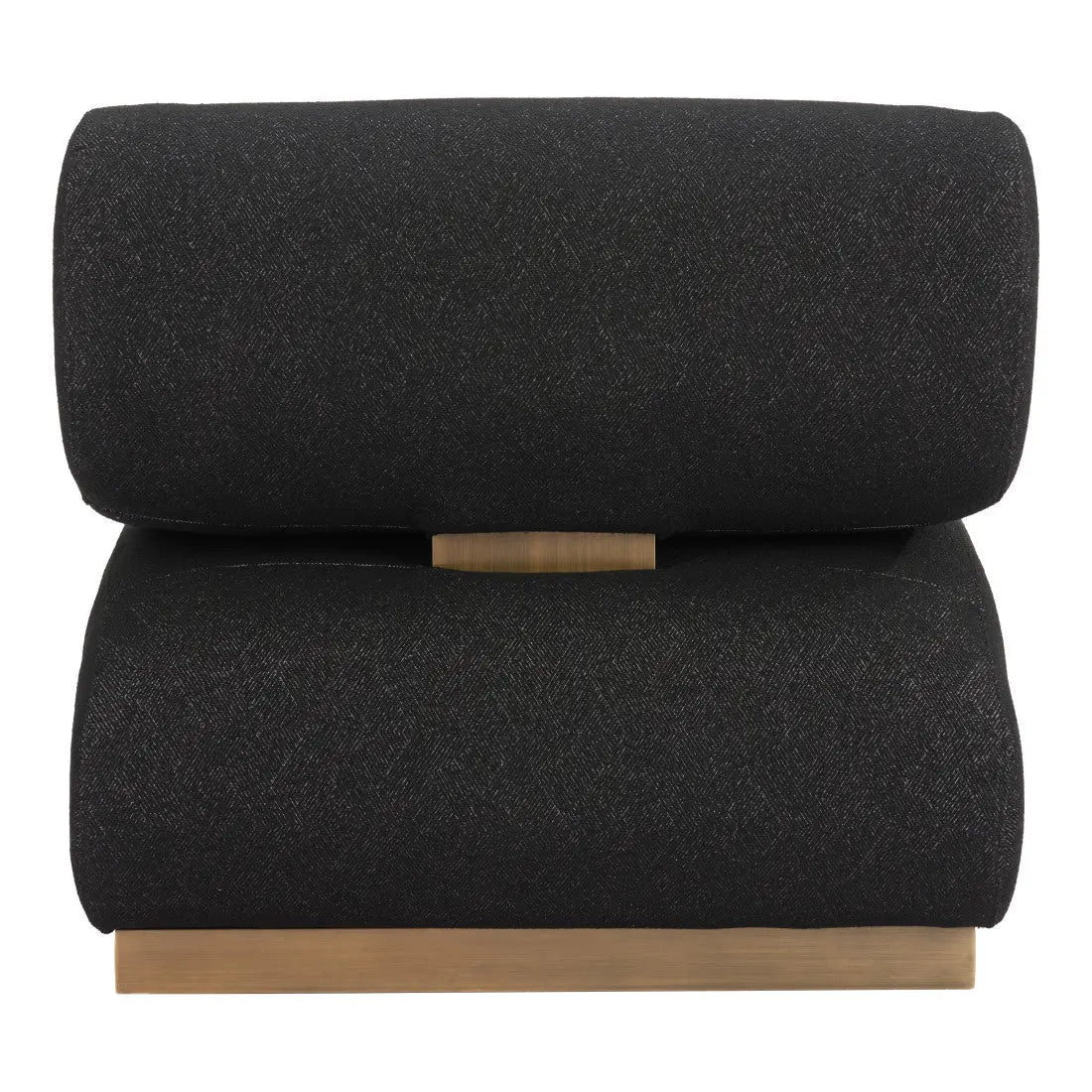 34" Black And Bronze Fabric And Upholstered Side Chair Homeroots Living Room