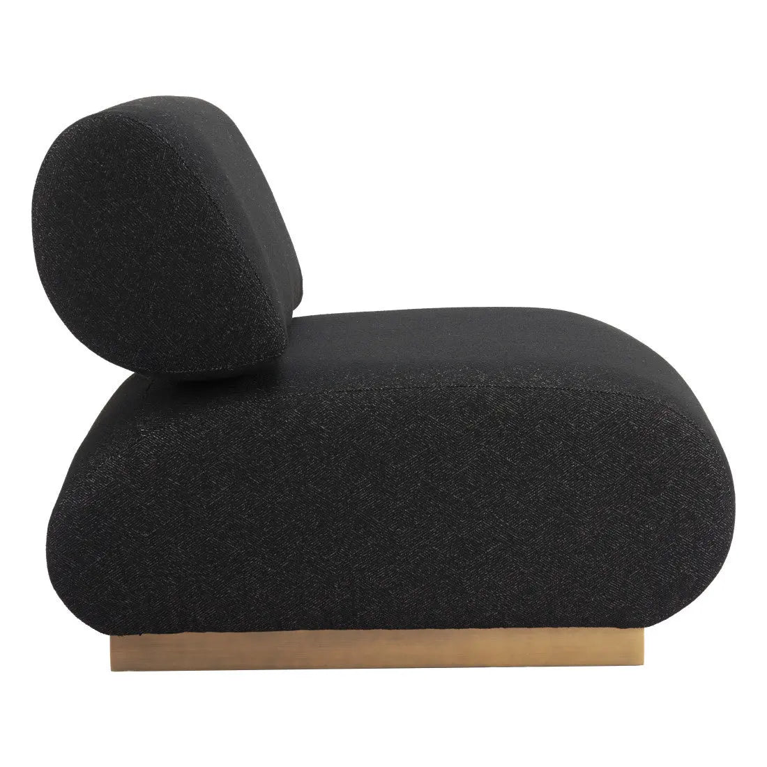 34" Black And Bronze Fabric And Upholstered Side Chair Homeroots Living Room