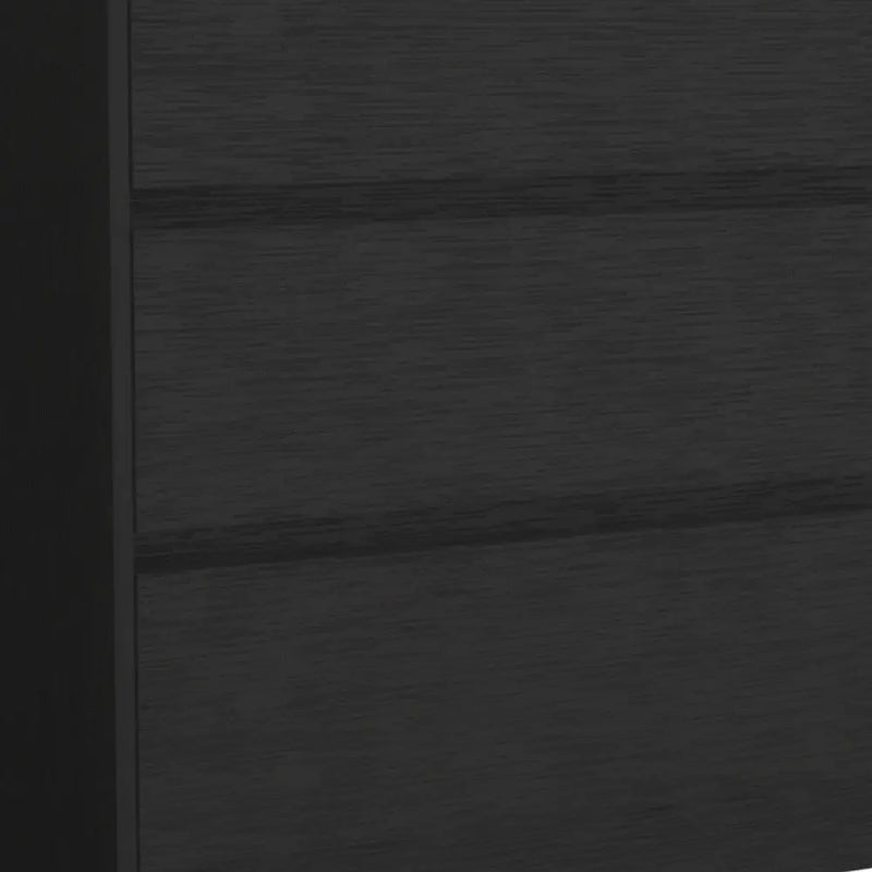 34" Black Three Drawer Dresser Homeroots Bed & Bath
