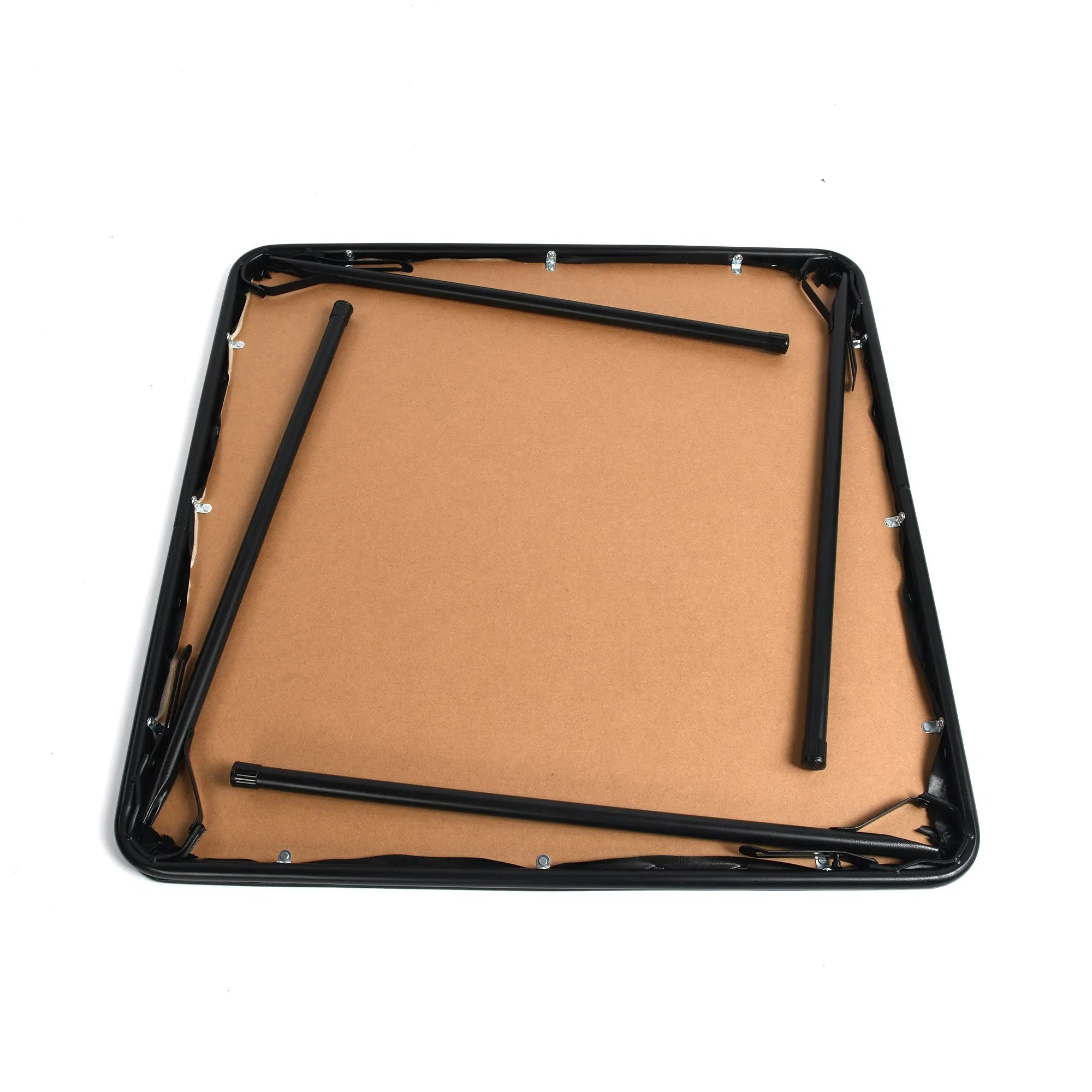 34" Black Wood and Metal Folding Square Card Table Homeroots Kitchen & Dining