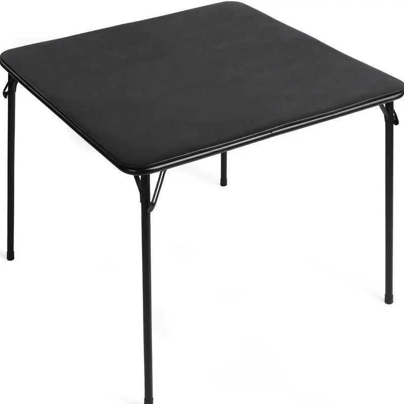 34" Black Wood and Metal Folding Square Card Table Homeroots Kitchen & Dining