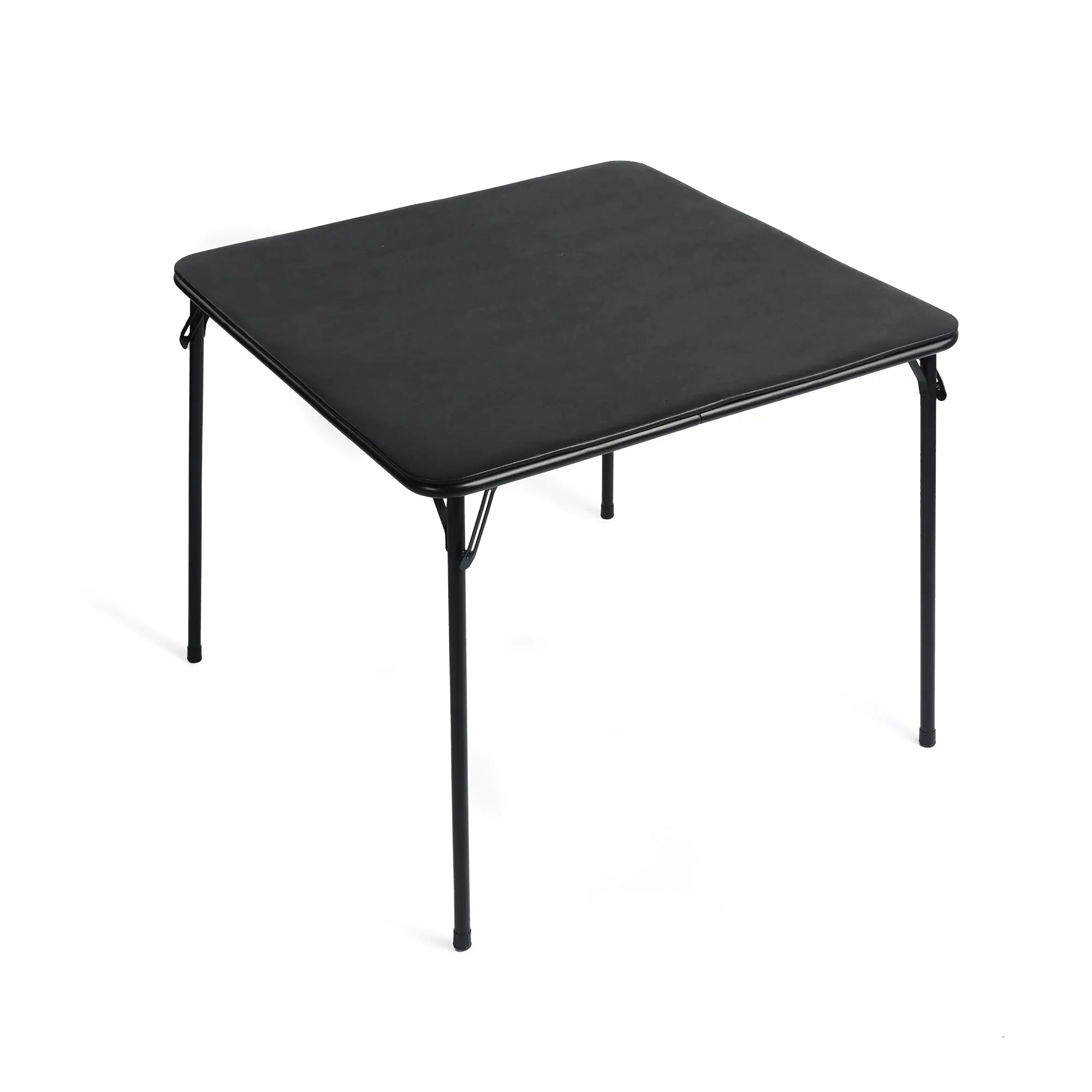 34" Black Wood and Metal Folding Square Card Table Homeroots Kitchen & Dining