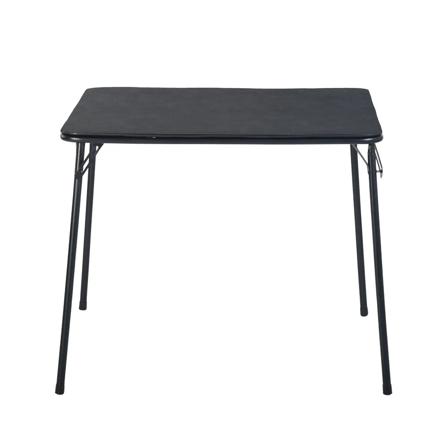 34" Black Wood and Metal Folding Square Card Table Homeroots Kitchen & Dining