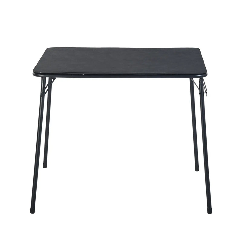 34" Black Wood and Metal Folding Square Card Table Homeroots Kitchen & Dining